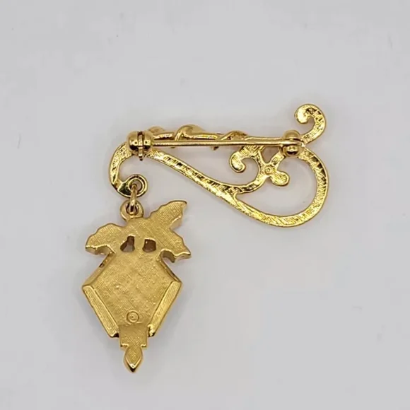 Vintage Lantern Light diamond gold tone Brooch.nib dated 1991 named winter glow - Picture 3 of 12